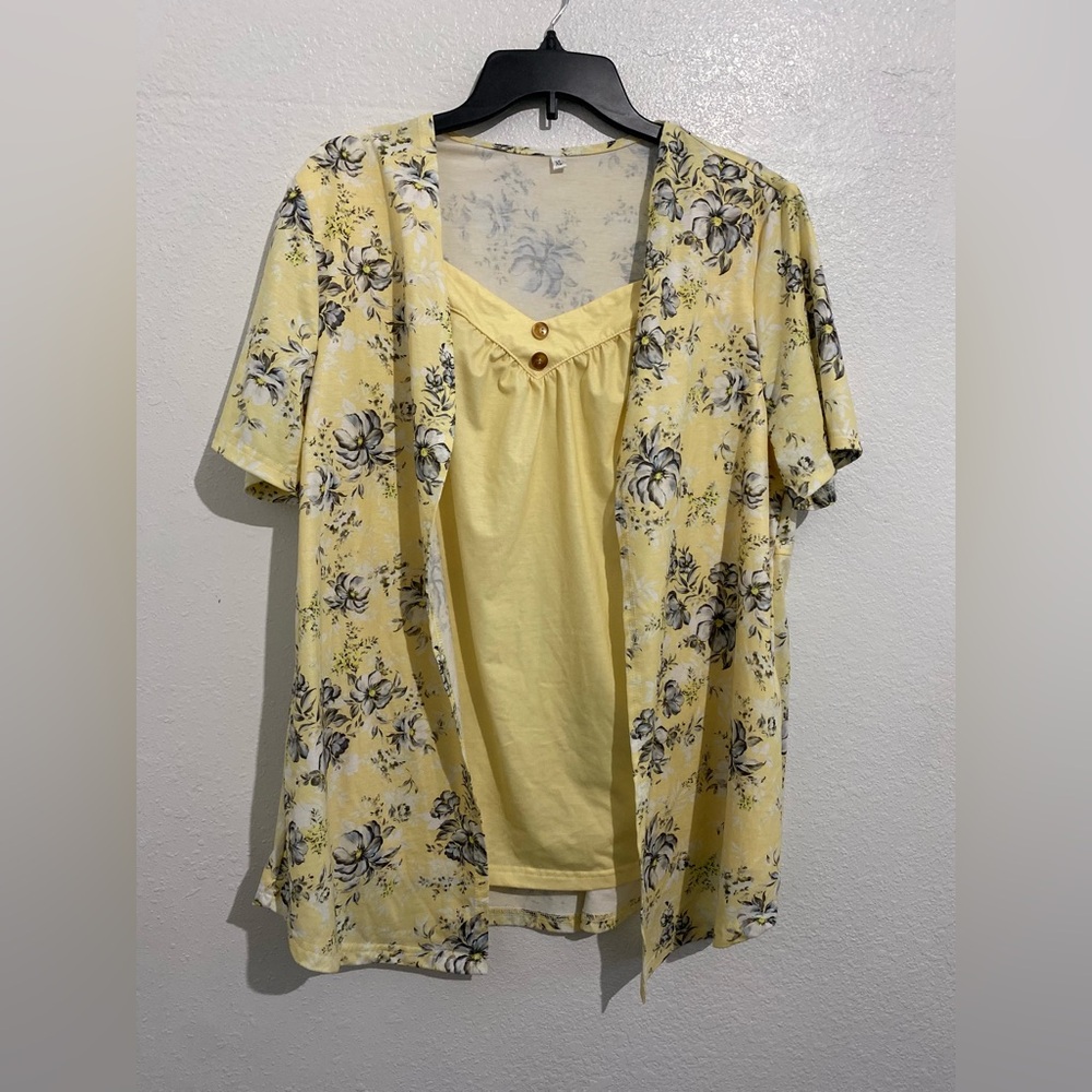 Floral Yellow Women's Top